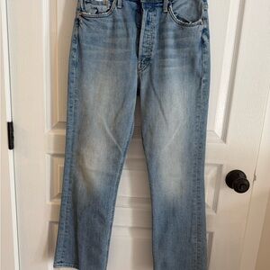 MOTHER Tripper Light Blue Straight Leg Jeans